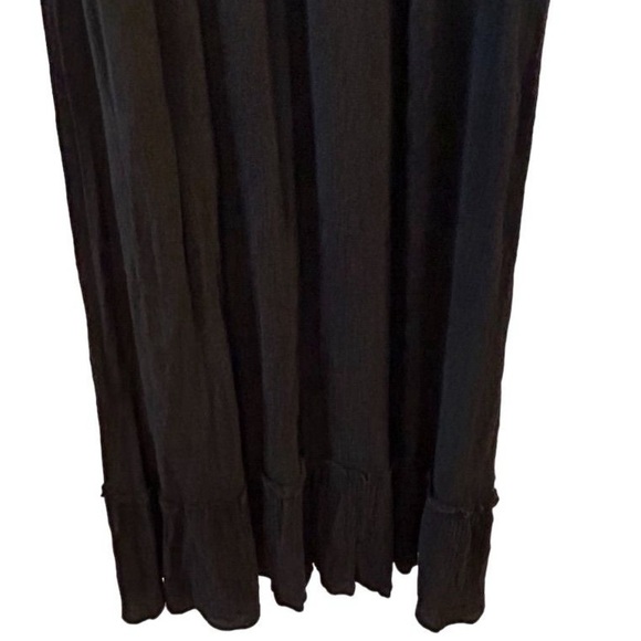 Aerie Women's Black V-Neck Maxi Dress w/ Front Cut-Out Detail Size Large - Picture 5 of 14